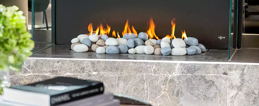 Double-Height Fireplace Design Refurbishment in Sainte-Marguerite, Quebec