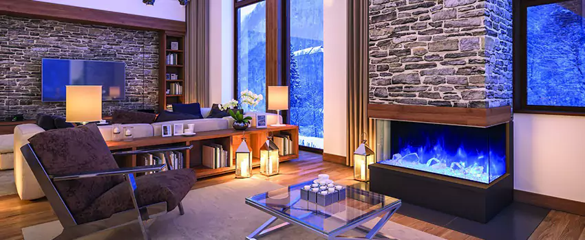 Dynamic Flame Color Fireplace Installation in Sainte-Marguerite, QC
